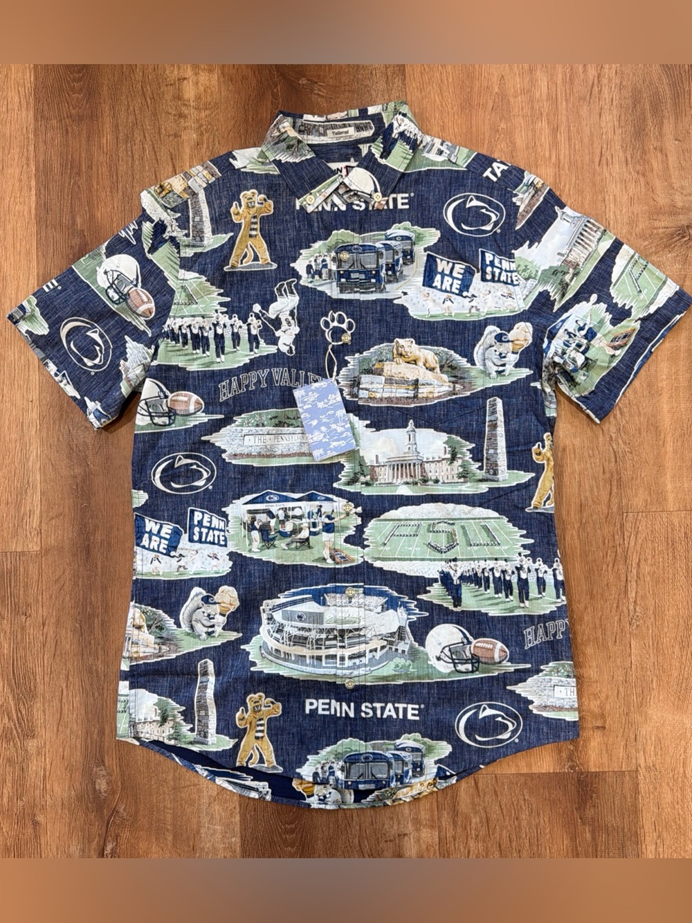 Penn State Nittany Lions Reyn Spooner Hawaiian Shirt Mens Small Blue NCAA AOP